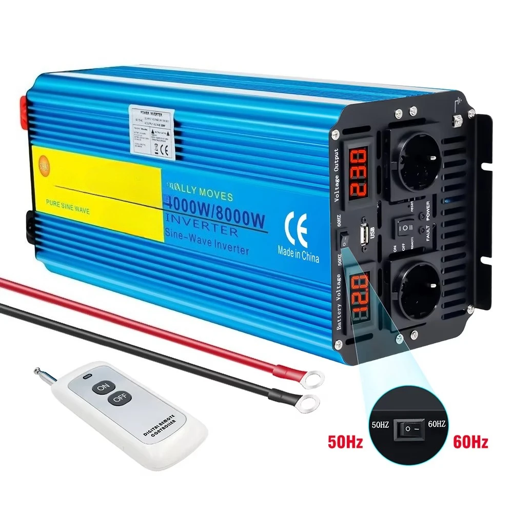 Off Grid Solar Inverter 48V 6000W - ソーラーピュアサイン波パワー、DC-AC変換、8000Wインバーター発電機、トランス、220V、オフグリッド、48V、220V、6000W、5000W、4000W、12V、24V。