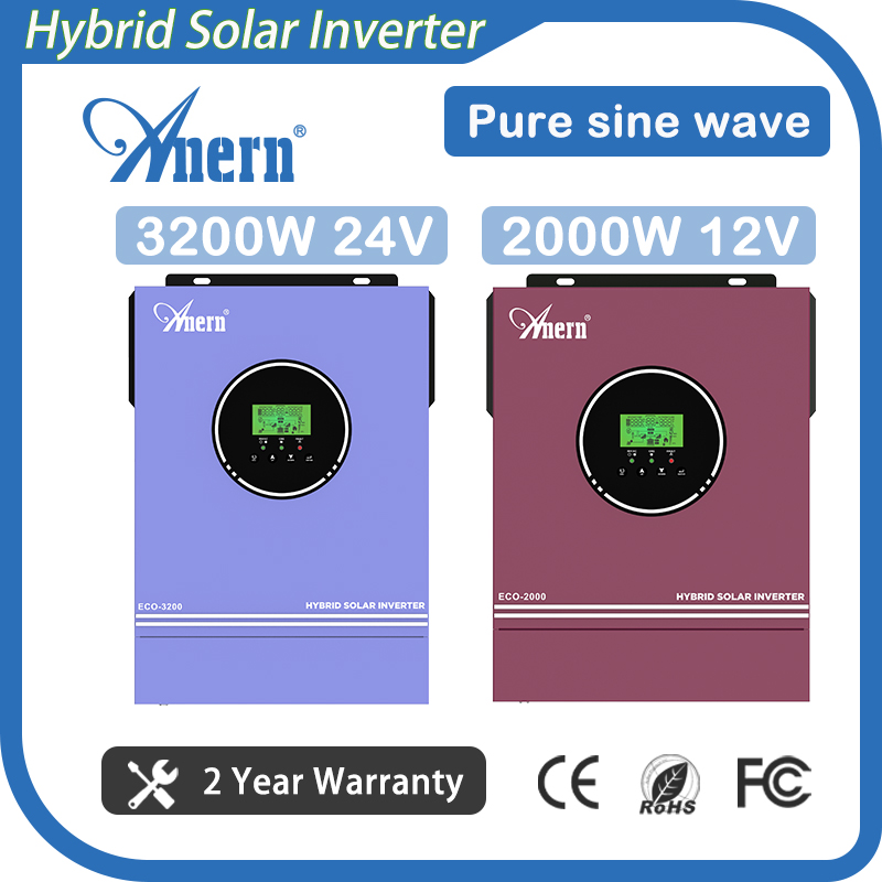 Grid Tie Inverter Limiter 2000W - Anern 3200 ワット 2000 ワットオフグリッドハイブリッドソーラーインバーター 12V
