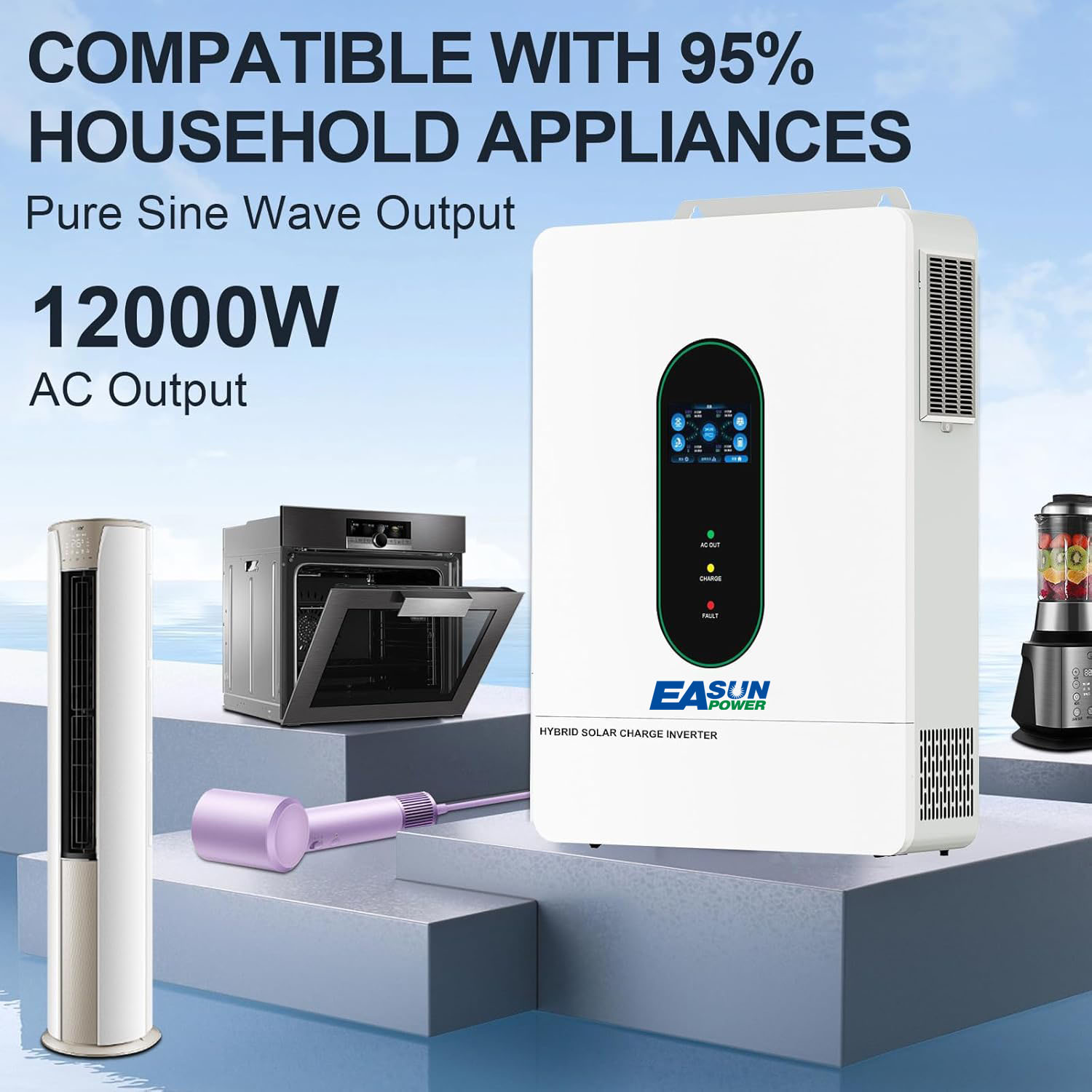 EASUN POWER 12KW 分相インバーター 110V - Grid Tie Inverter Limiter 2000W のレビューと価格